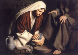 Jesus washing feet